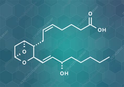 Thromboxane A2 Molecule Illustration Stock Image F0300402