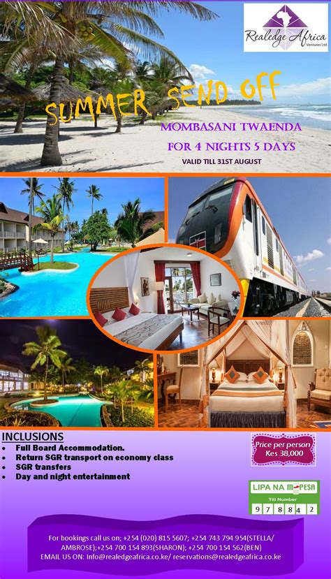 5 Days 4 Nights Mombasa Package Realedge Africa Ventures Limited