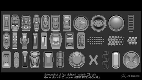 3D ALPHAS FOR HARDSURFACE in ZBRUSH - ZBrushCentral