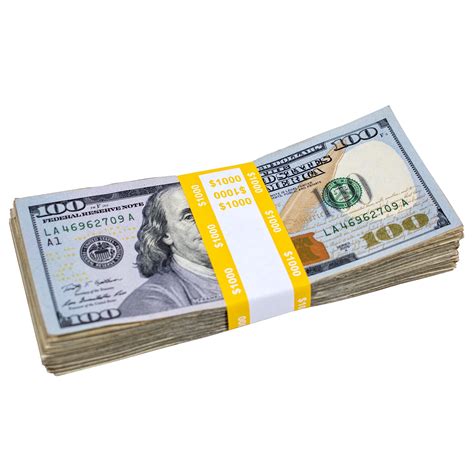 Office Products Currency Band 1000 Count Mustard Ten Thousand Dollars