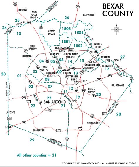 Bexar County San Antonio Map