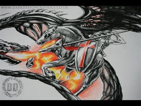 Saint george, as you know, is a person who symbolizes win over evil. Saint George Tattoo Design - Speed Drawing - YouTube
