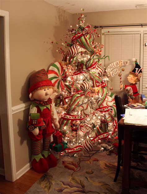 Peppermint Elf Tree Holiday Decor Christmas Tree Elf Tree