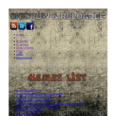 Skidrow cracked games and softwares, daily updates, dlcs, patches, repacks, nulleds. PC - Skidrow & Reloaded Games-1.pdf | DocDroid