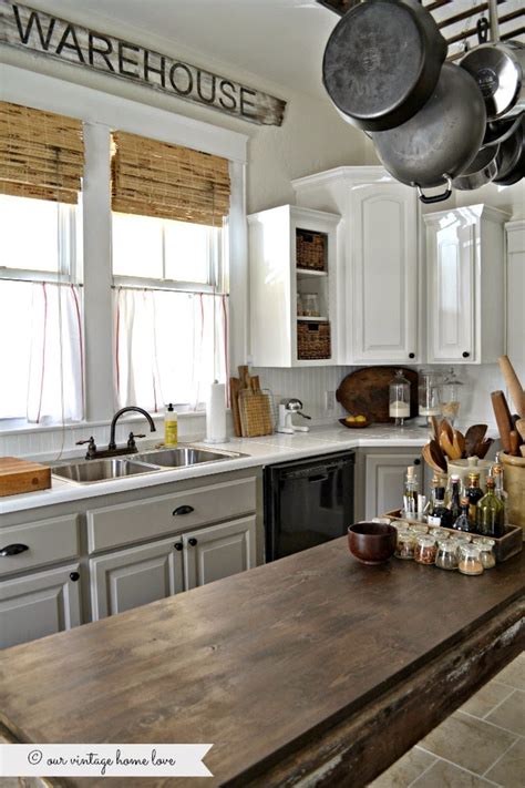 These diy painted kitchen cabinets changed the entire look of my kitchen with a little elbow grease and minimal financial investment. 10 Fab Farmhouse Kitchen Makeovers {where they painted the ...