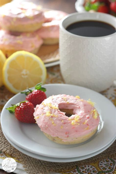 Strawberry Lemon Poppyseed Donuts A Kitchen Addiction