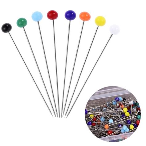 100pcs Glass Head Pins Multicolor Sewing Pin For Diy Sewing Crafts Sewing Accessories 4mm Head
