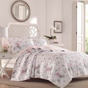 Cozy Line Home Fashions Romantic Cottage 3 Piece Peachy Pink Peony