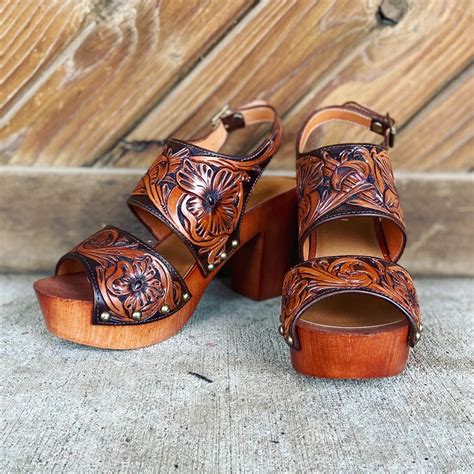 Custom tooled heeled shoes by Coolhorse Leather in 2021 ...