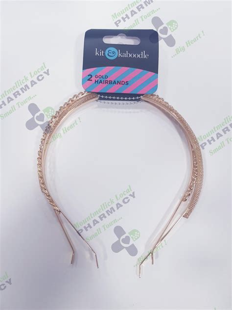 Kit And Kaboodle Gold Hairbands 2 Pack Mountmellick Local Pharmacy