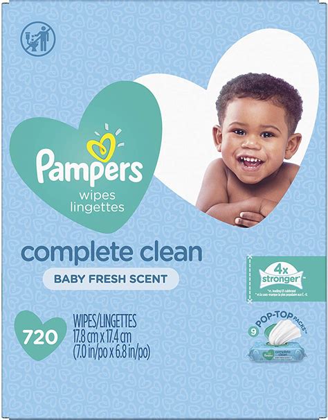 Pampers Baby Wipes Complete Clean Baby Fresh Scent 9x 80 Pop Top 720