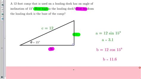Applications Of Right Triangle Trigonometry Youtube