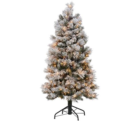 Kringle Express Flocked 5 Winter Slim Christmas Tree