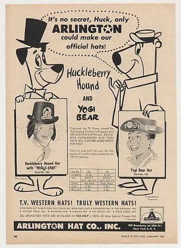 Vintage Advertisements Vintage Ads Hanna Barbera Characters Official Hats Character Design