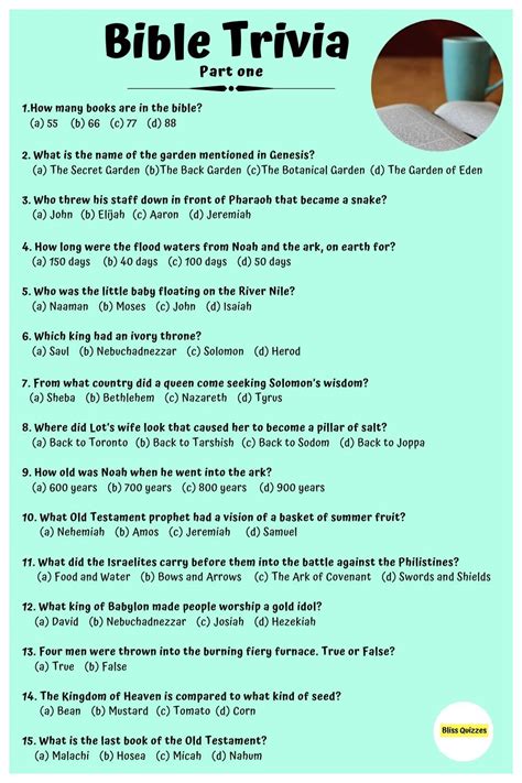 Check spelling or type a new query. Pin on Bible questions and answers