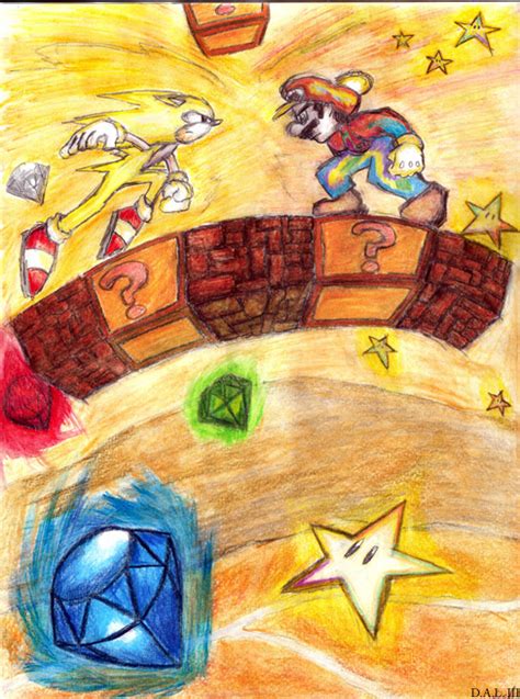 Super Sonic Vs Starman Mario By Woodduckprime On Deviantart