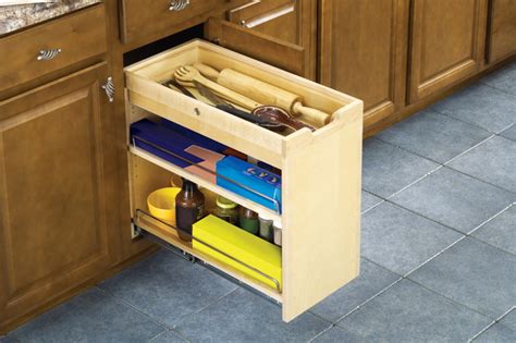 It can be mounted to the back of a door or cabinet or. Kitchen Cabinet Organization Solutions - Traditional ...