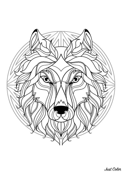 Coloring Pages Geometric Animals Animal Coloring Pages Geometric Wolf
