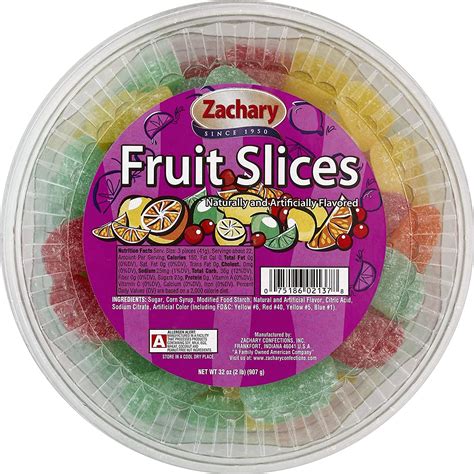 Zachary Multi Coloredcoated In Sugar Fruit Slices 32 Oz Walmart