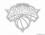Coloring Nba Basketball Knicks Thunder Oklahoma sketch template