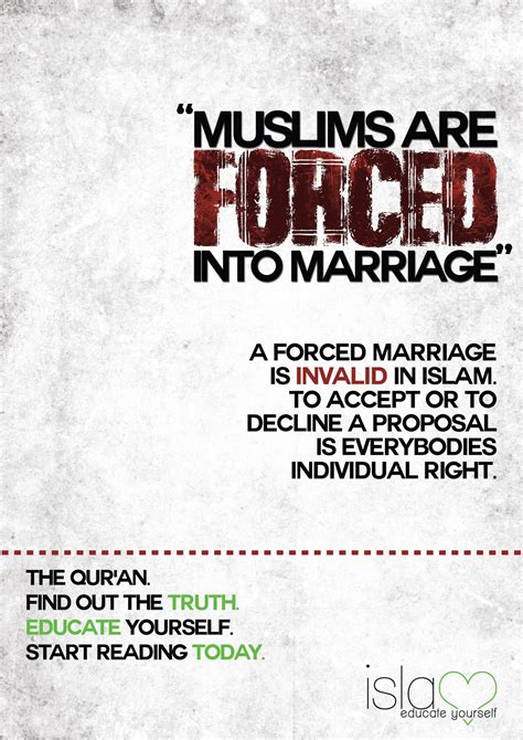 In islam, marriage is a legal contract between a man and a woman. Islam does not force marriages, cultural Muslims do ...