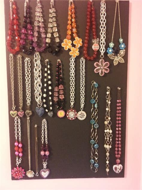 Diy Jewelry Organizer Black Project Display Board Clear Push Pins