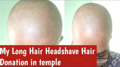 Indian Mom Long Hair Headshave Hair Donation In Temple Headshave