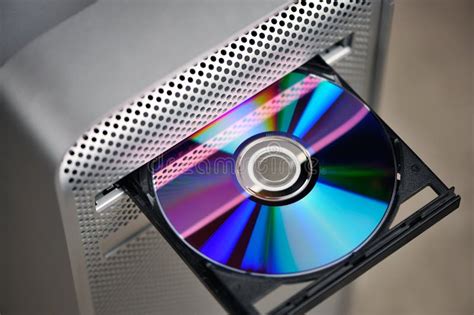 Cd Or Dvd In Computer Drive Stock Image Image Of Tower Business