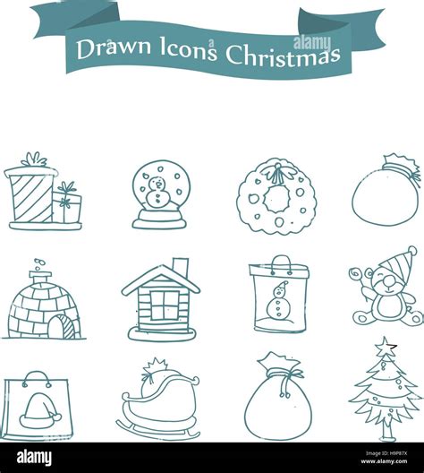 Vector Art Of Merry Christmas Icons Collection Stock Vector Image And Art