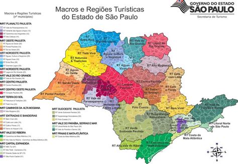 Mapa Com A Localização Das Regiões Turísticas Do Estado De São Paulo
