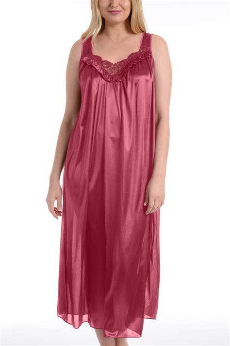 Ezi Nightgowns For Women Soft And Breathable Satin Night Gowns For Adult Women Medium To Plus