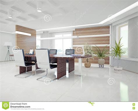 Modern Office Interior Stock Illustration Illustration Of Decoration