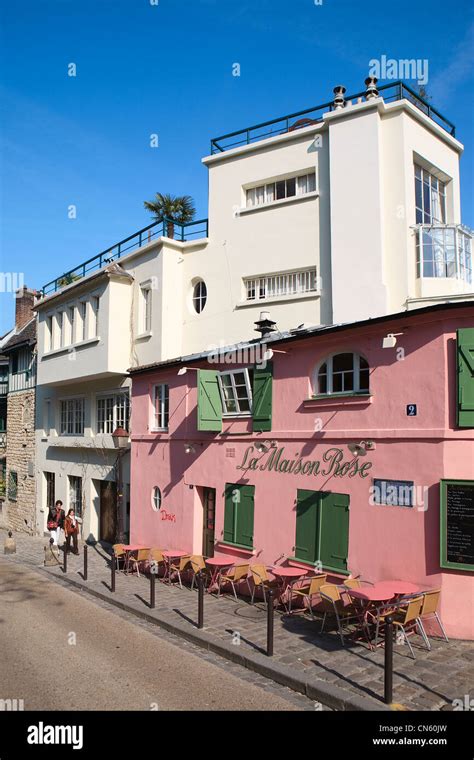 France Paris The Butte Montmartre The Façade Of The Restaurant La