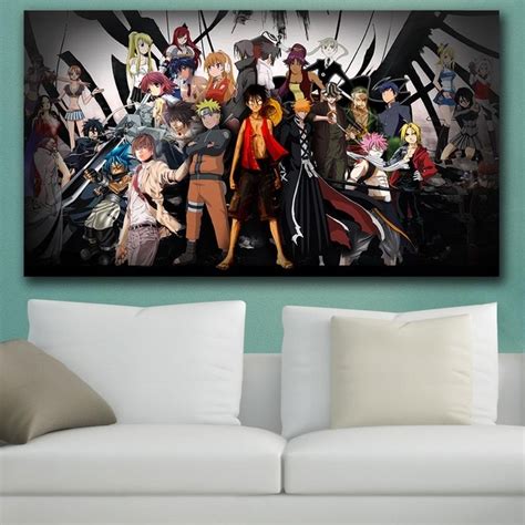 Hd Anime Wall Art Canvas Japan Naruto One Piece Poster Print Hot Anime