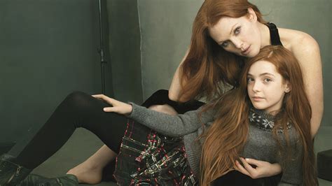 Better Off Red Julianne Moore Daughter Join Fiery Stars In Vogue