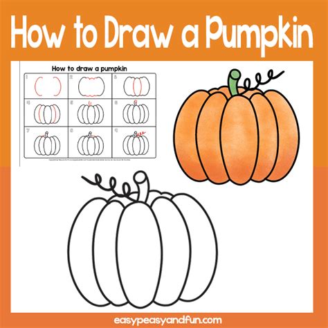 How To Draw A Pumpkin Easy Peasy And Fun