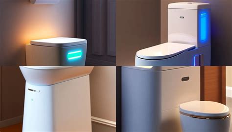Lexica An Elegant Futuristic Toilet Stool With Sleek Lines Glowing