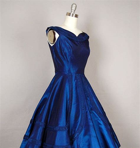 Beautiful Blue Vintage 1950s Dresses Vintage Outfits Full Skirt