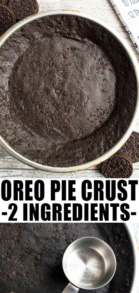 Oreo Pie Crust Recipe Homemade Diy Classic No Bake Pie Crust Made