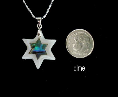 Moshe Monzon Gallery Star Of David Necklace Blue And White