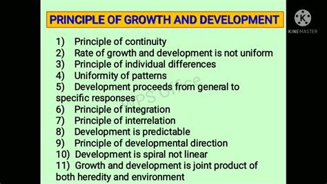 Principle And Stages Of Growth And Development Bed
