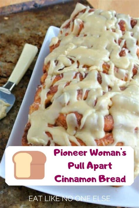 The inside of the bread is soft and fluffy, and stuffed with melted cheddar and mozzarella cheese with slice of jalapeno pepper and more cheese and jalapeno on the top. Pioneer Woman's Pull Apart Cinnamon Bread - Eat Like No ...