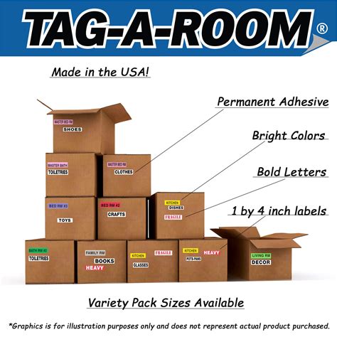 Buy Tag A Room Home Moving Labels 800 Count Color Coding Labels For