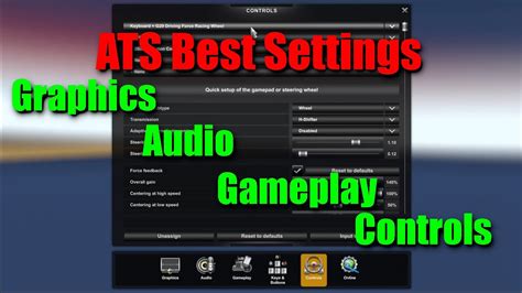 American Truck Simulator Graphics Audio Controls Settings Youtube