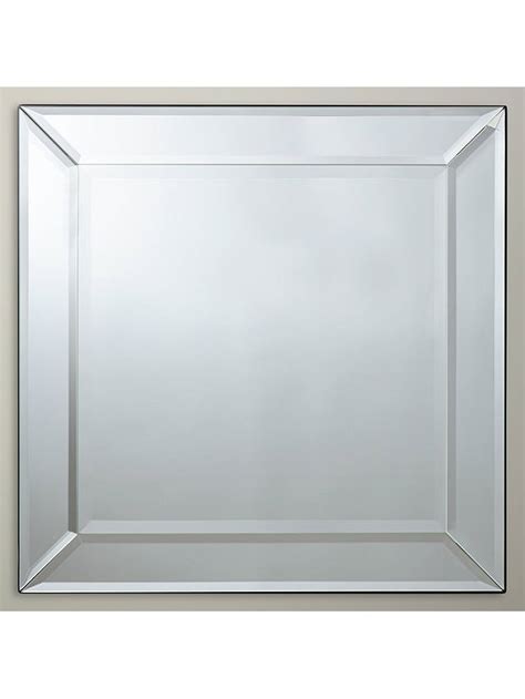 john lewis and partners bevel simple mirror 50 x 50cm clear