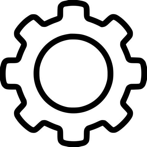 A Gear Png Icon Black And White Gear Free Download