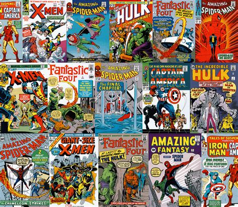 Classic Marvel Comic Book Covers Wallpaper Border