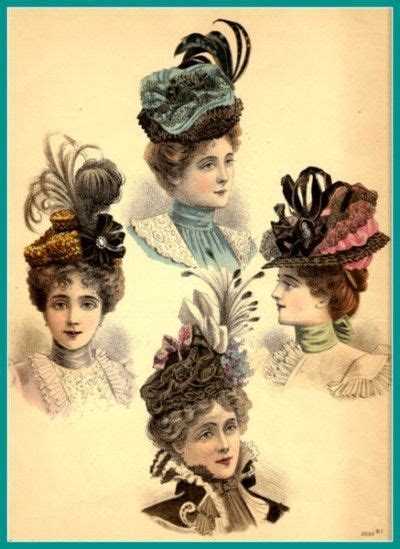 Victorian Hats Fashion Plate 1895 Interesting Details