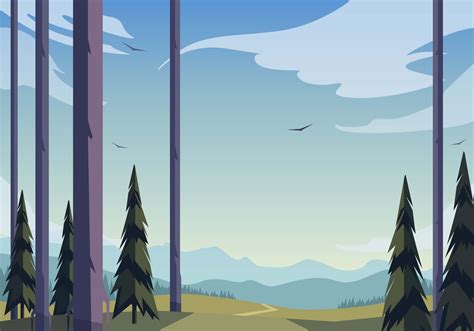 Vector Nature Landscape Illustration 217385 Vector Art at Vecteezy