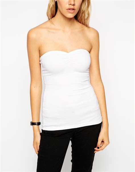 Lyst Asos The Bandeau Top In White
